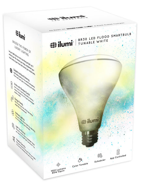 4-Pack Adjustable White BR30 Flood LED Smart Light Bulbs - smart light bulbs